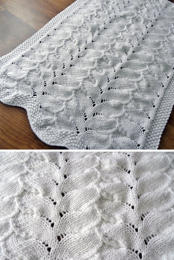 Knitting Pattern for Snowdrift Baby Blanket