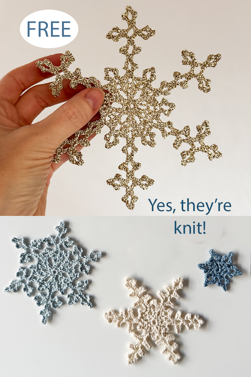 Free Christmas Snowflake Ornaments  knitting patterns