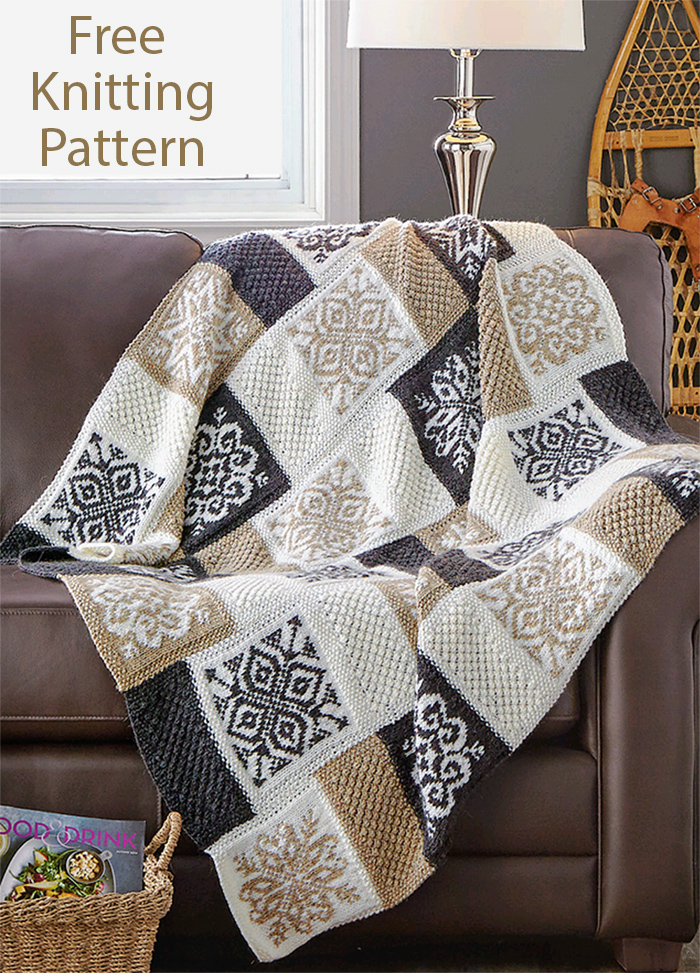 Free Snowflake Throw Knitting Pattern