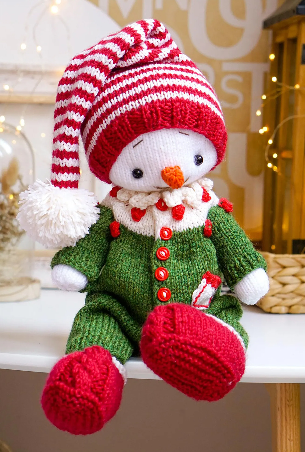 Christmas Snowman  Knitting pattern