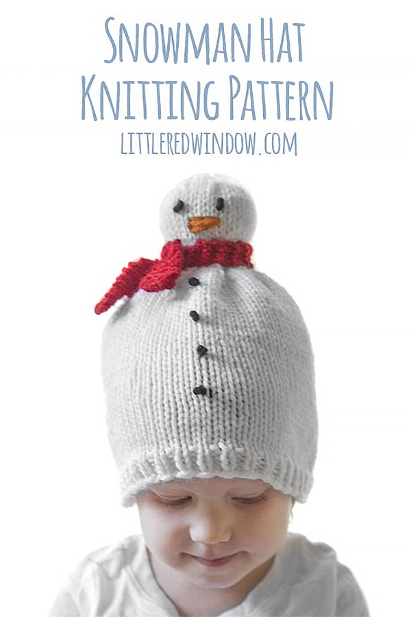 Knitting Pattern for Snowman Hat