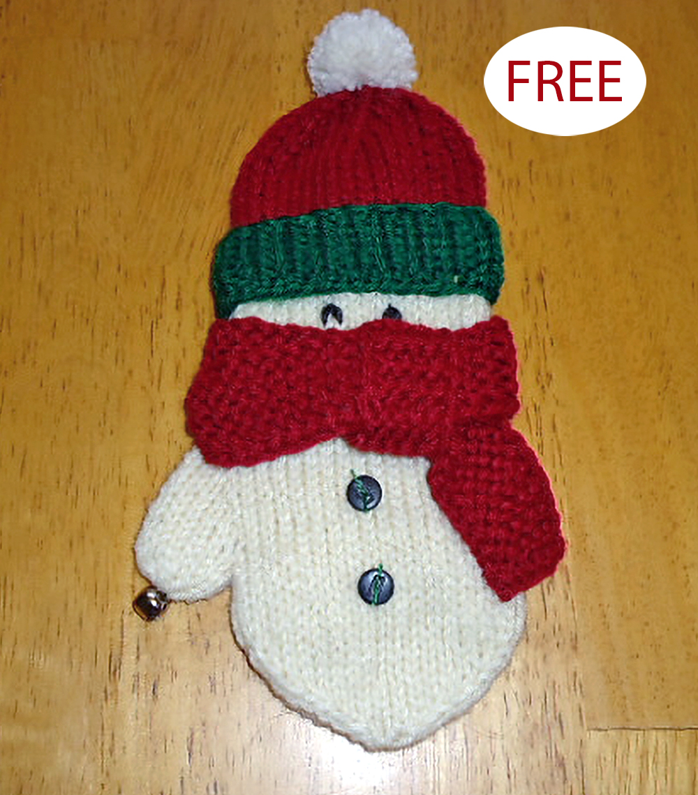 Free Christmas Snowmitten Ornaments knitting patterns