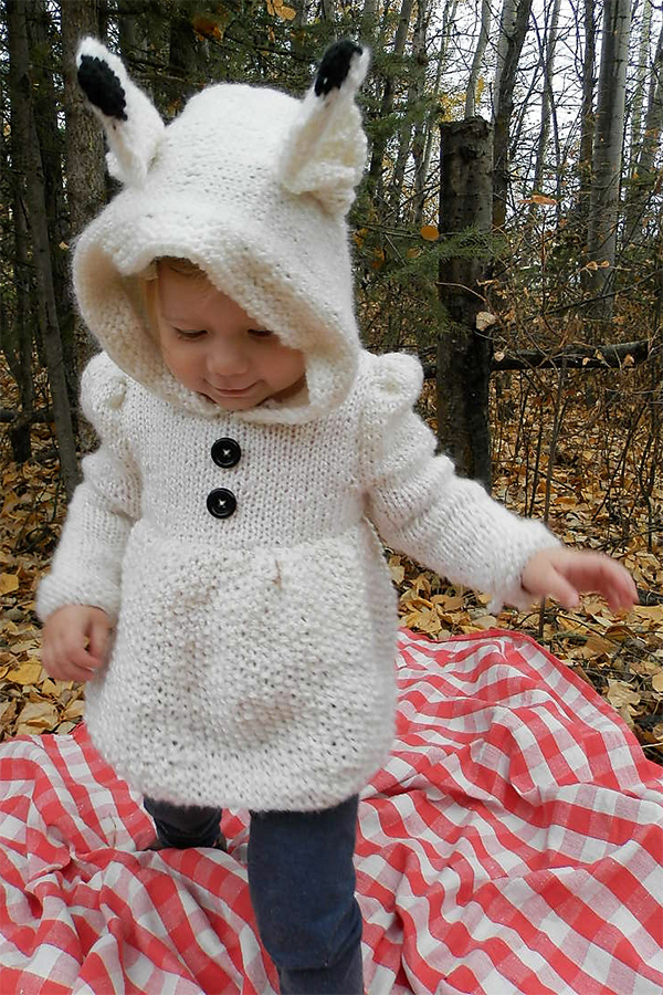 Free Knitting Pattern for Snowshoe Hare Sweater