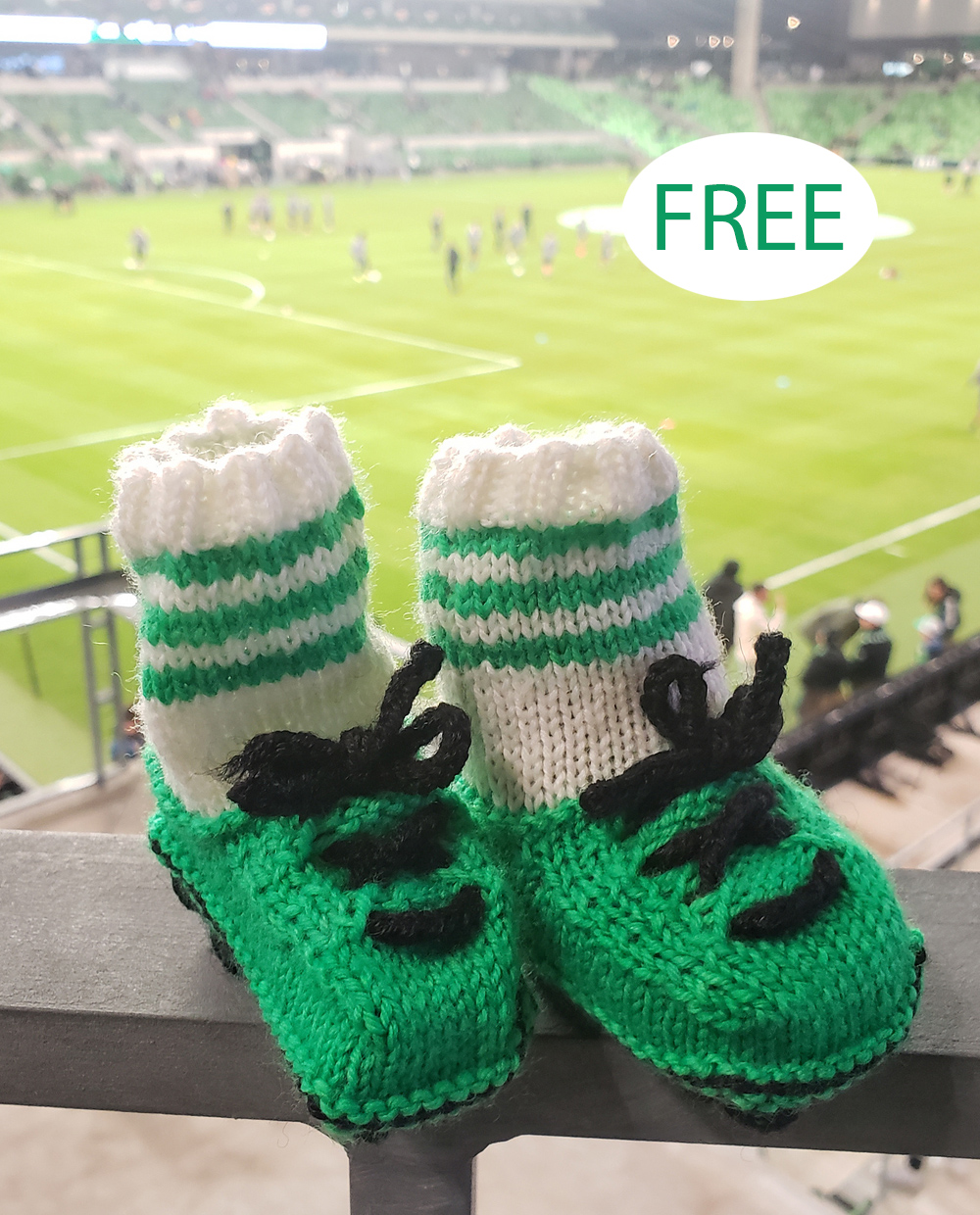 Soccer Booties Free Knitting Pattern