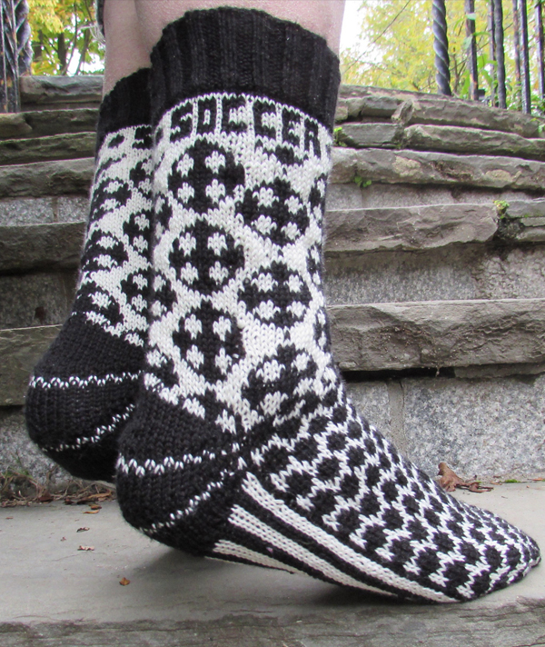 Soccer Socks Free Knitting Pattern