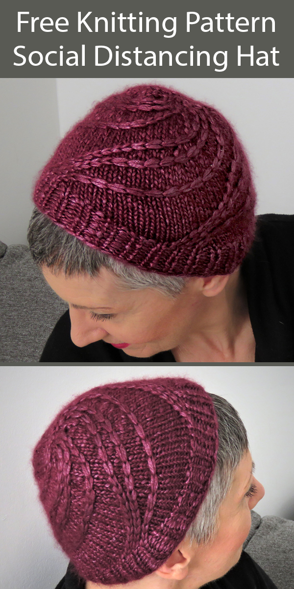 Free Knitting Pattern for Social Distancing Hat in 1 Skein of Bulky Yarn