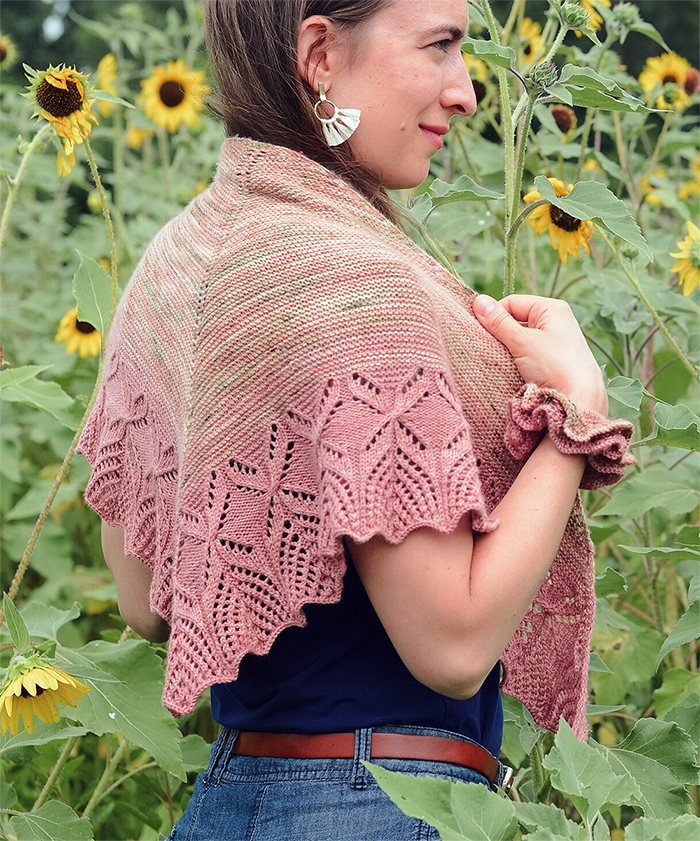 Knitting Pattern for  Soft Breeze Shawl