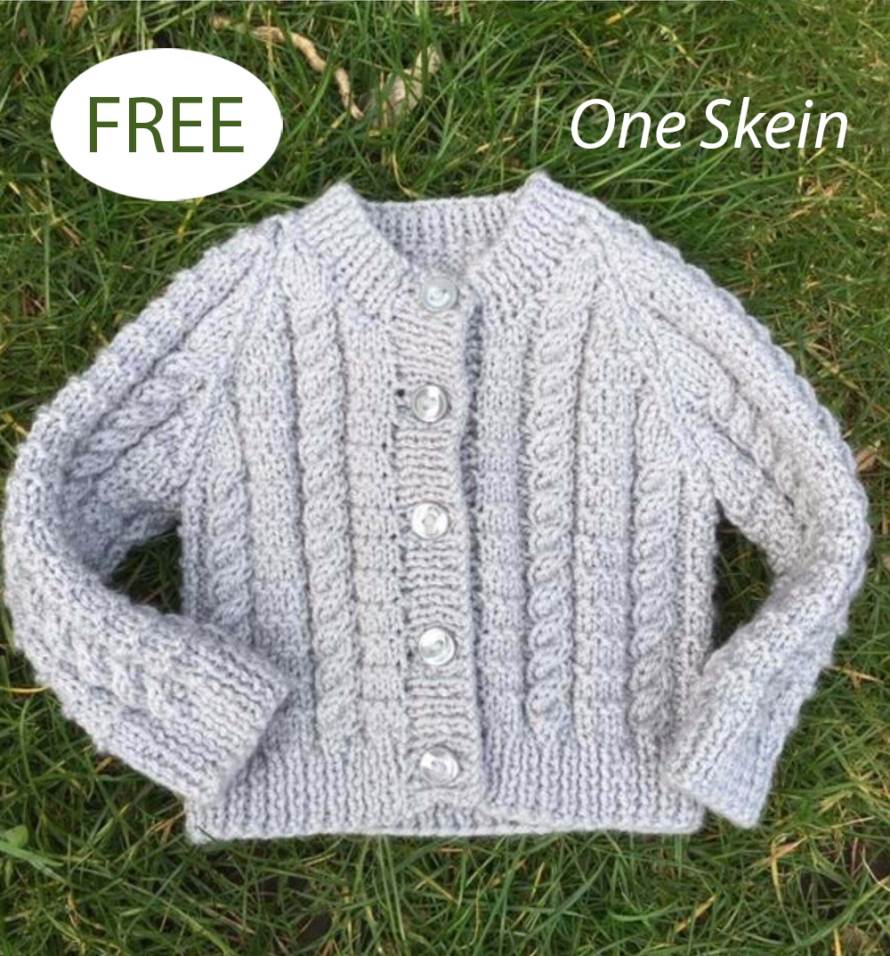 Free Knitting Pattern Soft Cabled Cardigan Baby Cardigan