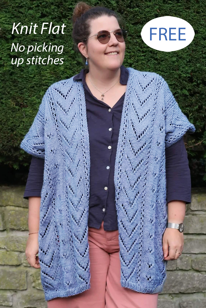 Free Knitting Pattern Soft Current Cardigan Cardigans Knit Flat