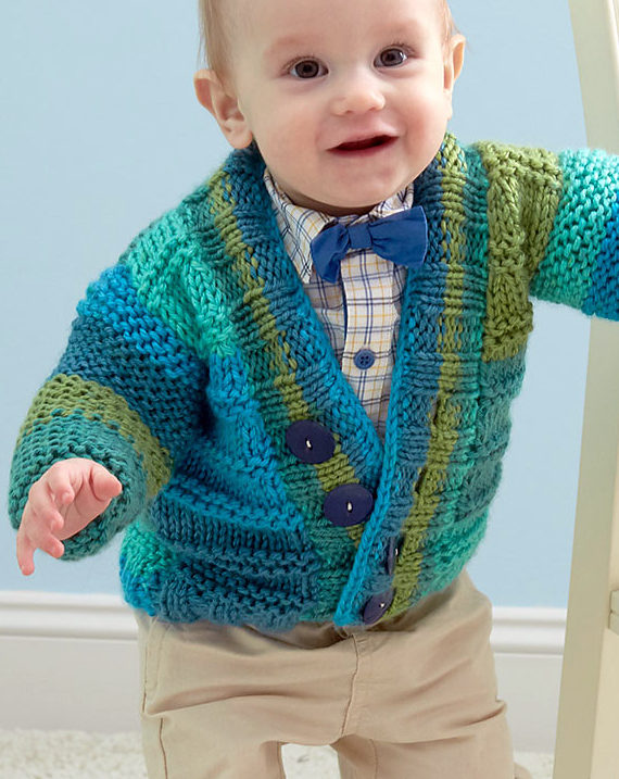 Free Knitting Pattern for Soft Essentials Baby Cardigan