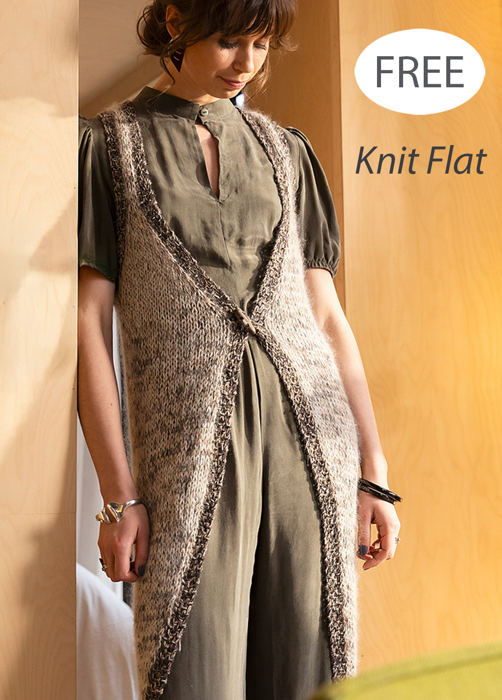 Free Knitting Pattern Soft Feathers Vest