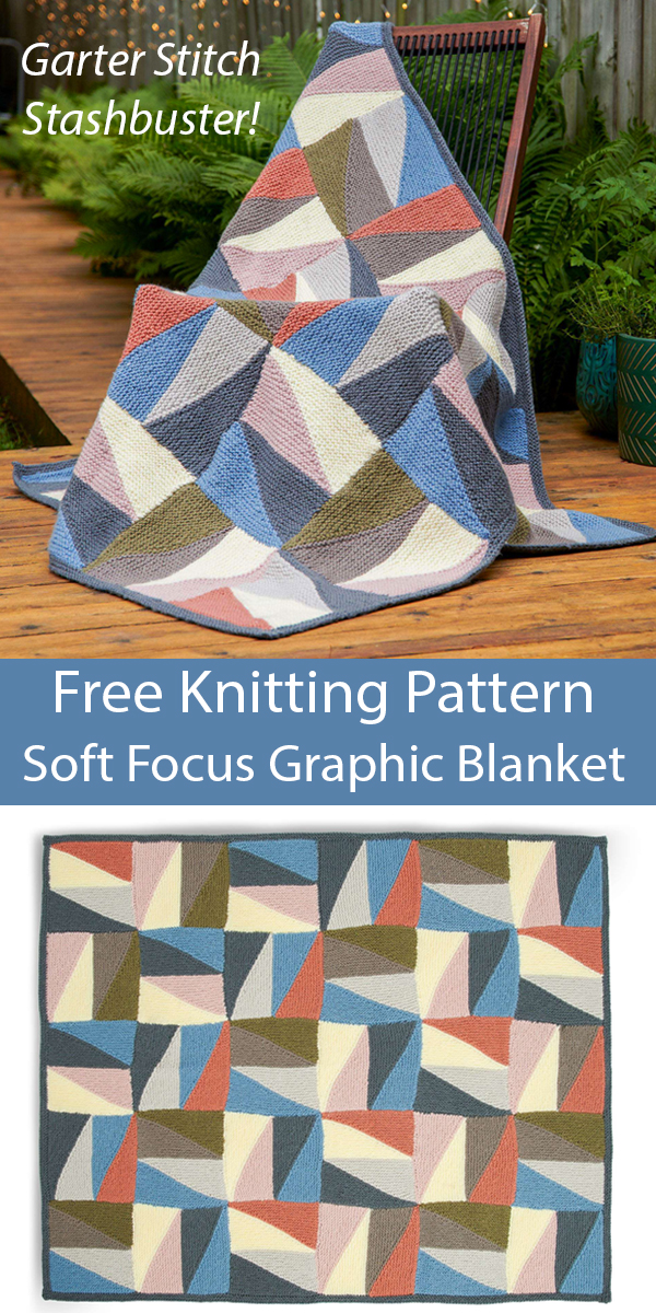 Free Garter Stitch Blanket Knitting Pattern Soft Focus Graphic Blanket