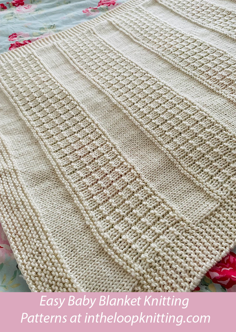 Easy Soft Stripe Baby Blanket Knitting Pattern