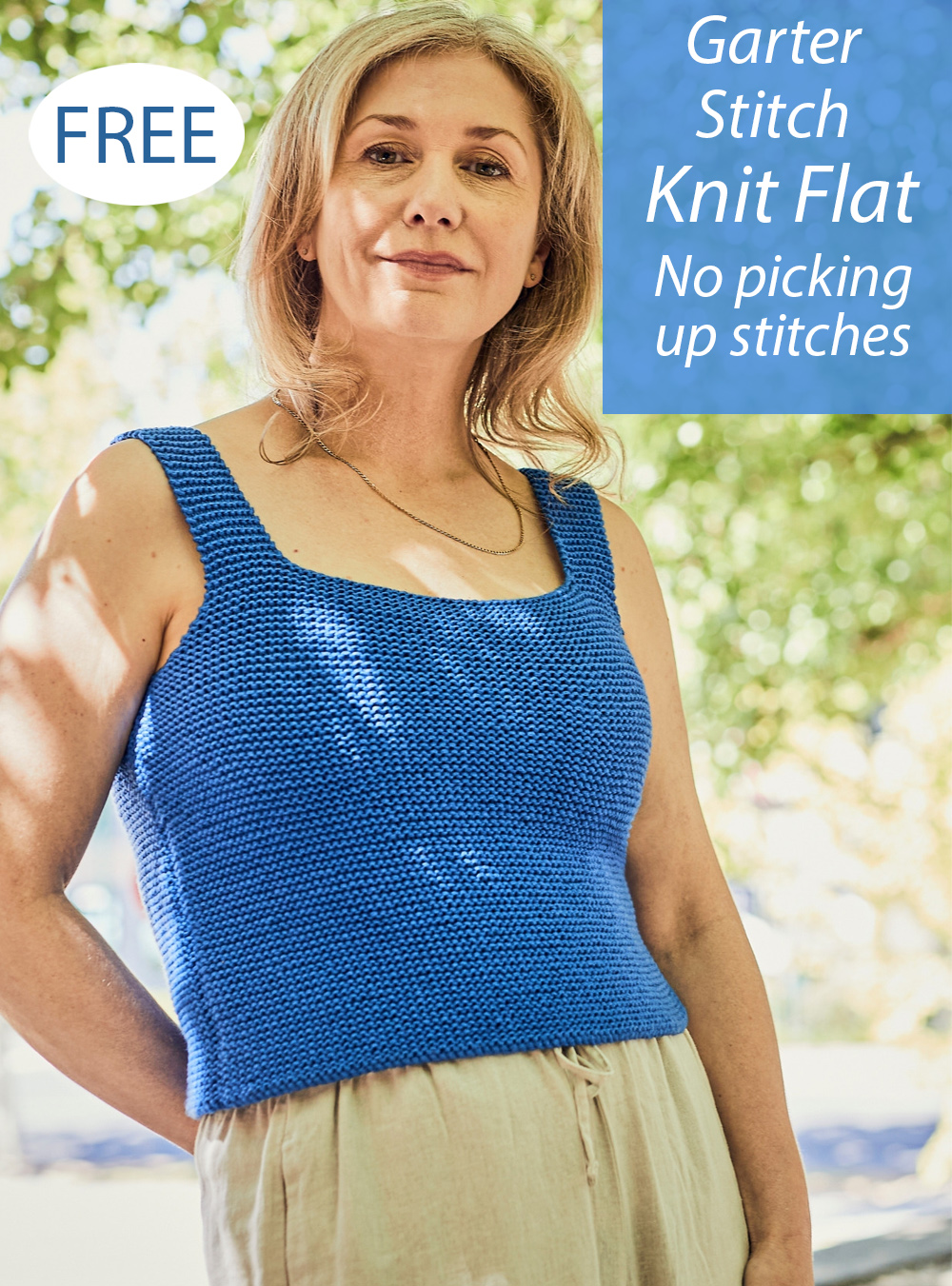 Free Solstice Singlet Beginner Top Knitting Pattern
