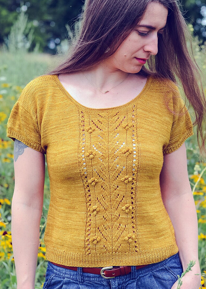 Solstice Tee Top Knitting Pattern
