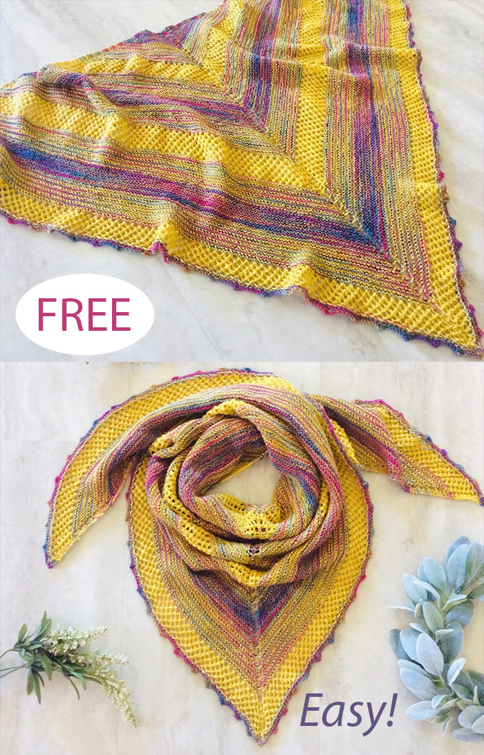 Free Something Happy Shawl Knitting Pattern