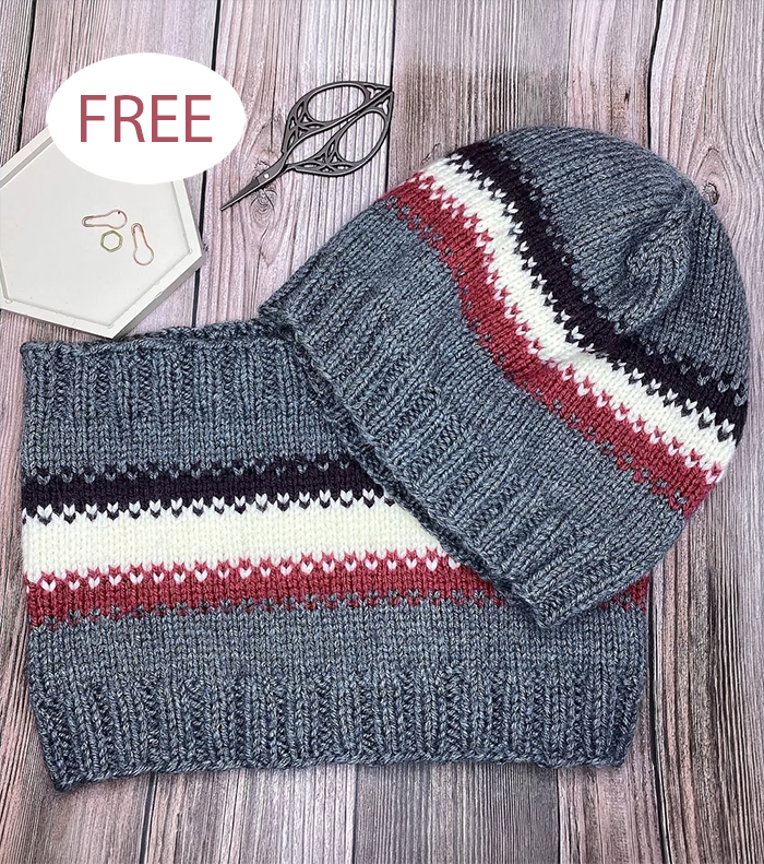 Free Hat and Cowl Knitting Pattern The Somewhere Between Set