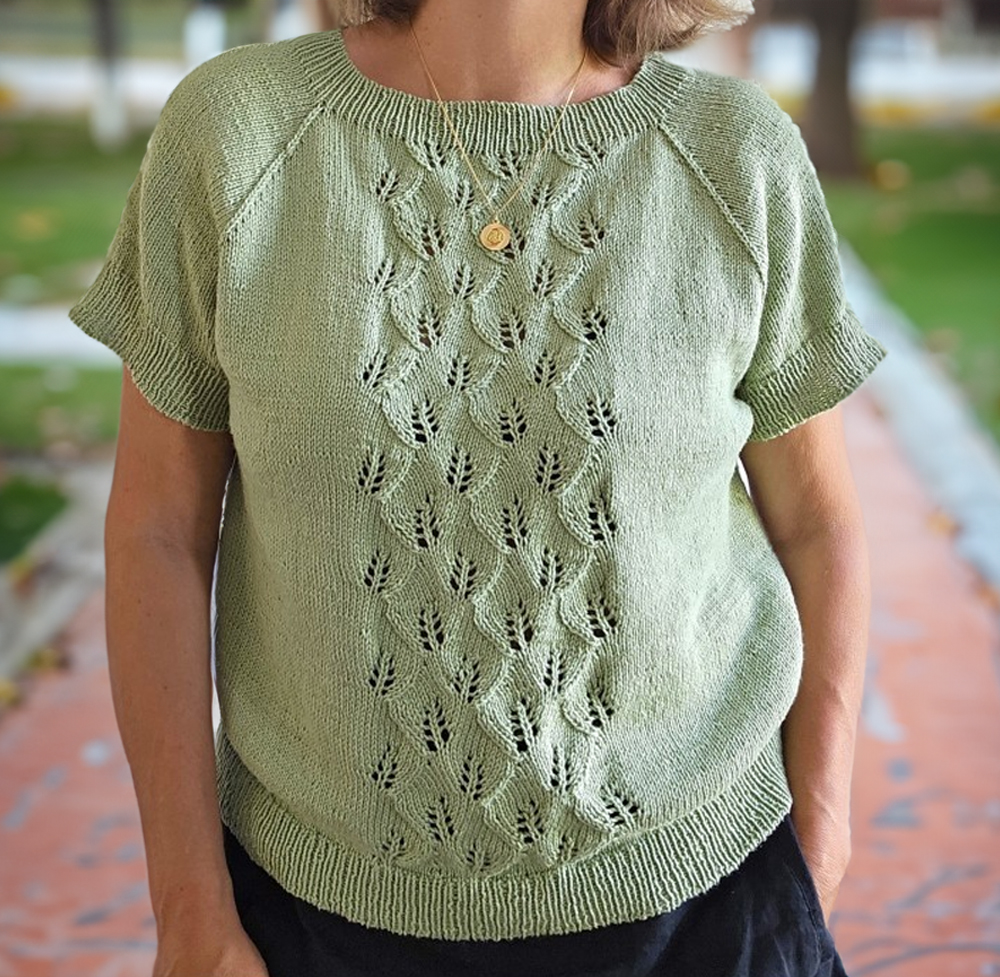 Sommerløv T-shirt Knitting Pattern