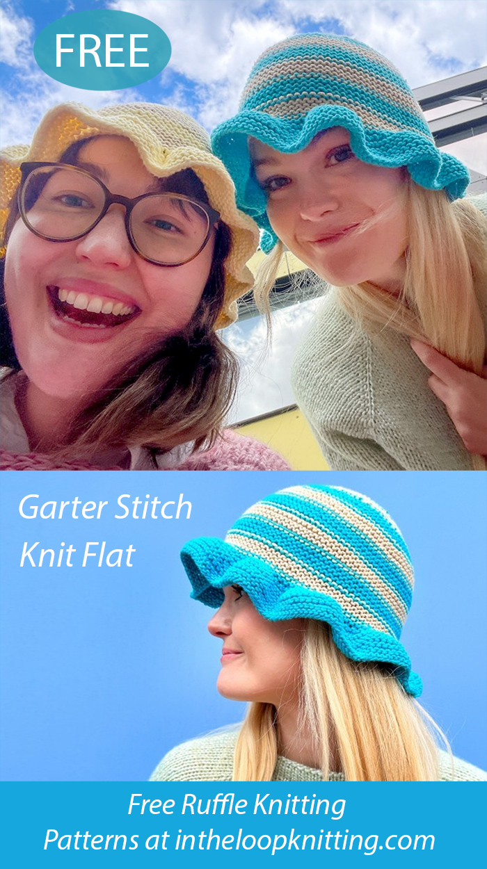 Free Sopka Bucket Hat With Ruffles Knitting Pattern Knit Flat