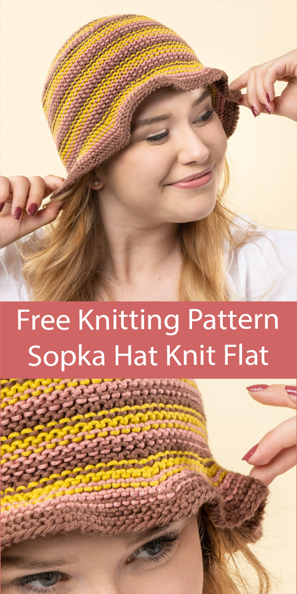 Free Sun Hat Knitting Pattern Sopka Bucket Hat Knit Flat