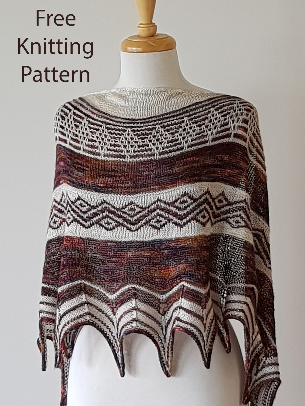 Free Easy Sorrento  Shawl Knitting Pattern