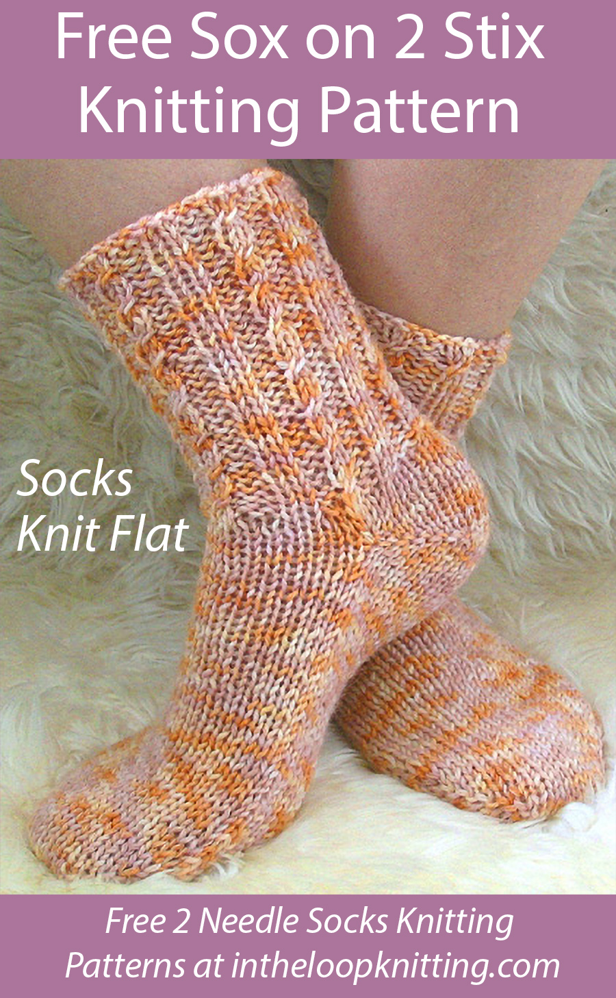 Free Sox on 2 Stix Knit Flat Knitting Pattern 21