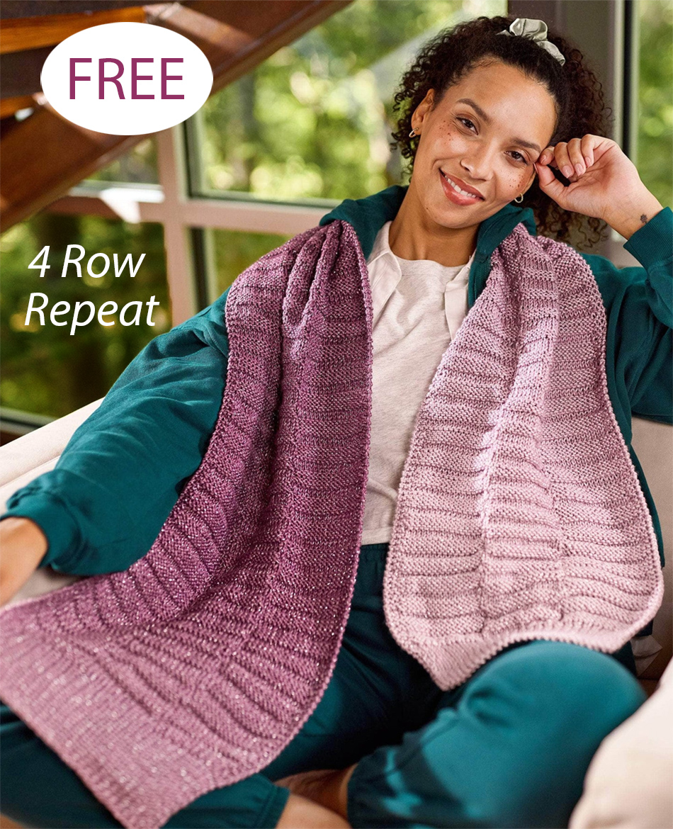 Free Easy Scarf Knitting Pattern Sparkle and Steps Scarf