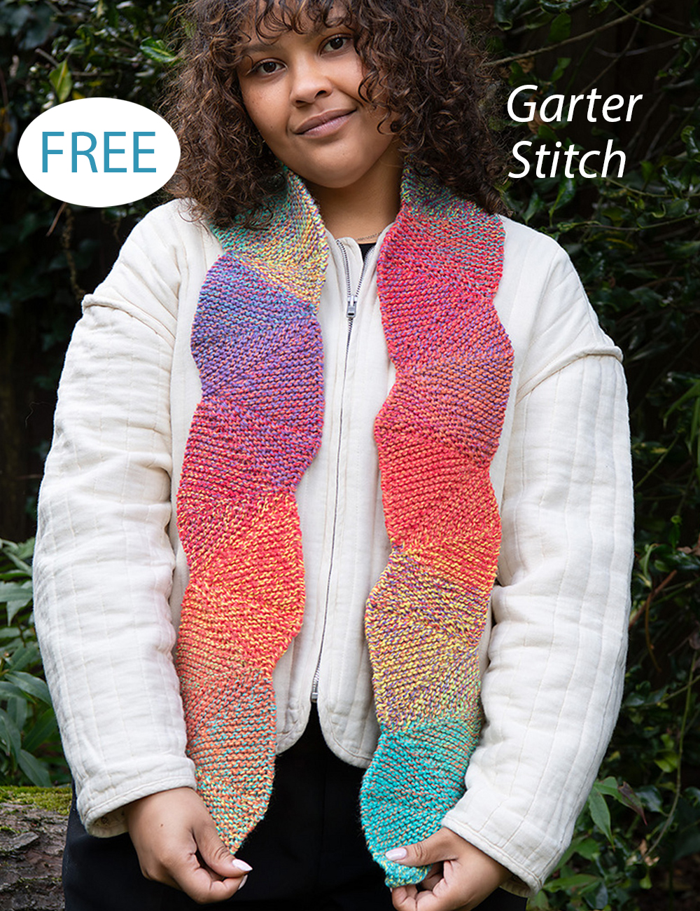 Free Knitting Pattern Spectroscopy Scarf