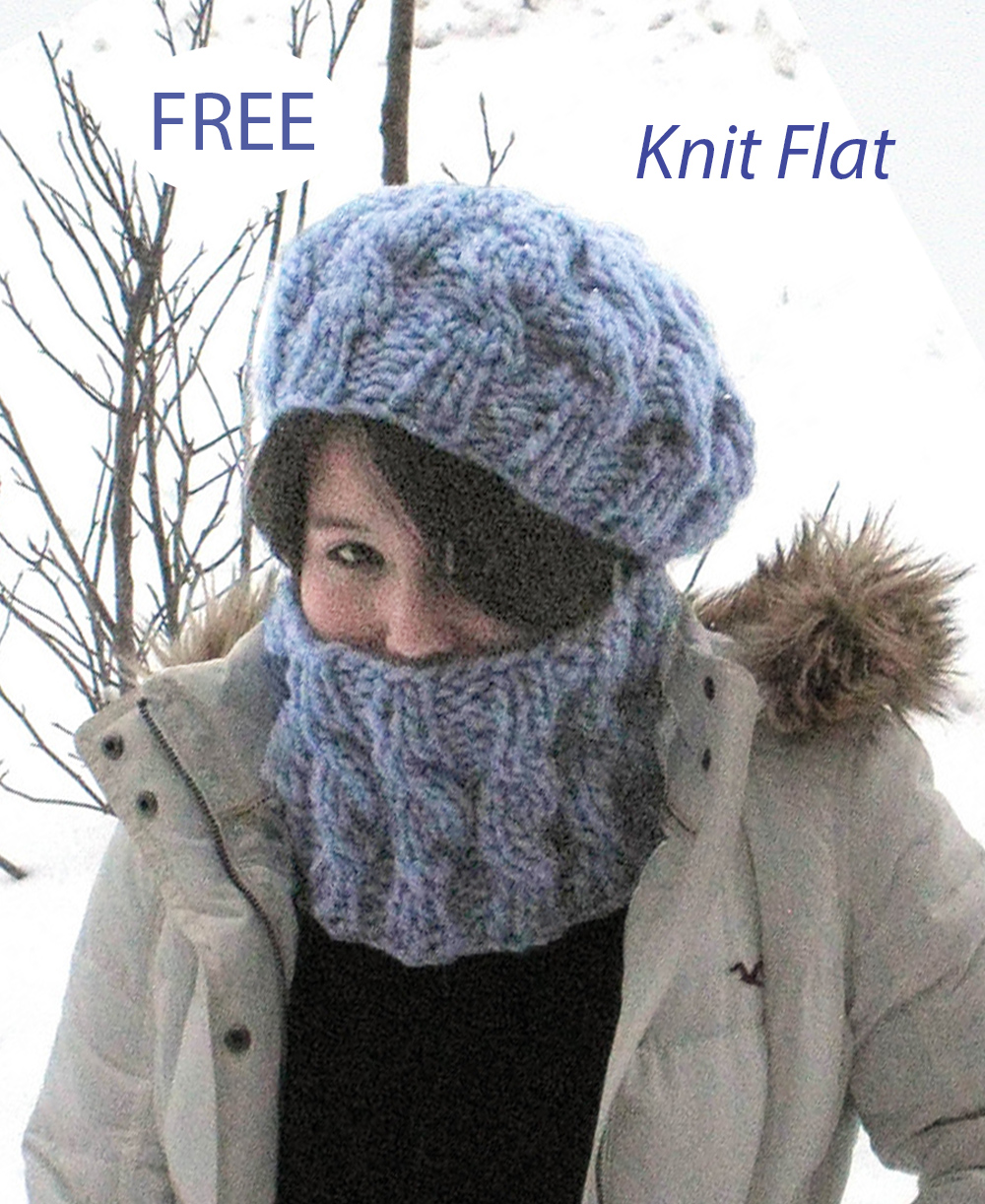 Free One-Hour Speedy Cabled Beret and Cowl Knitting Pattern