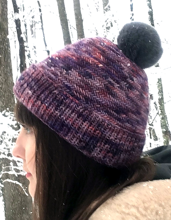 Free Knitting Pattern for Herringbone Stitch Hat