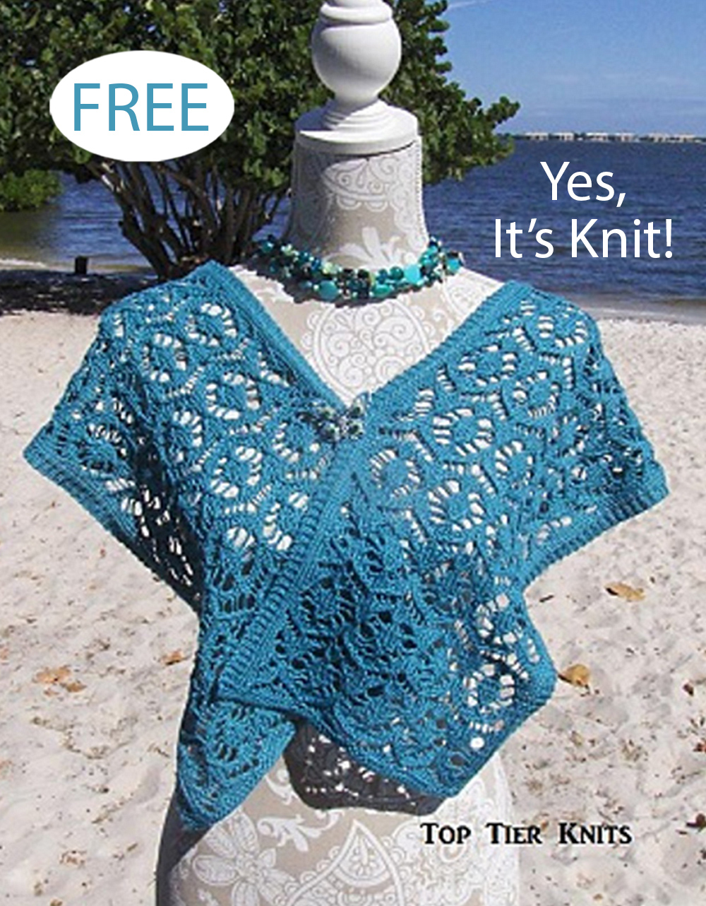 Free Spider Circle Flower Scarf Wrap Knitting Pattern