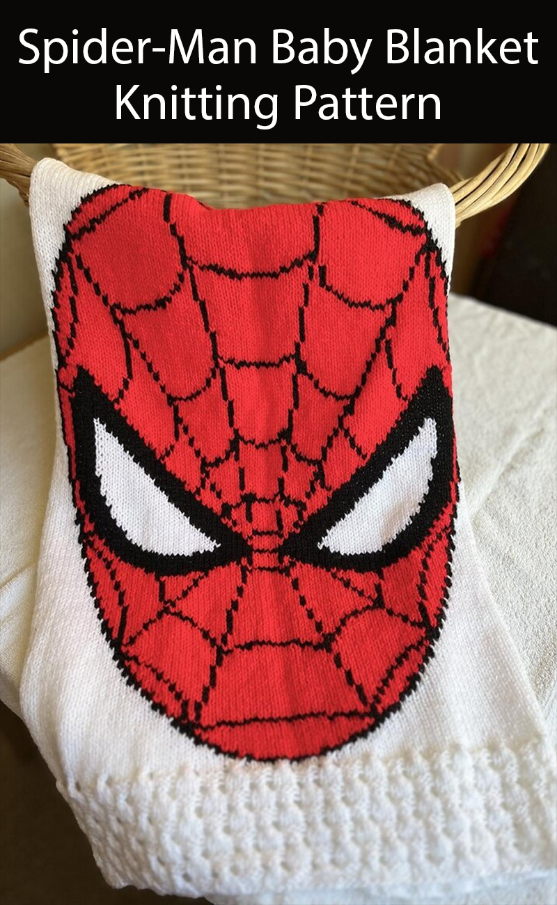 Spider-Man Baby Blanket Knitting Pattern