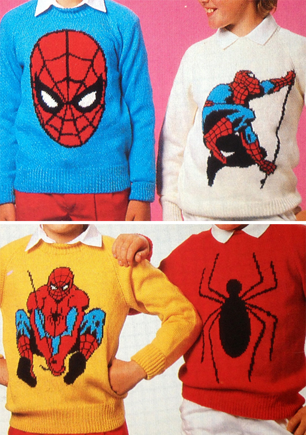 Knitting Pattern for Spiderman Sweaters