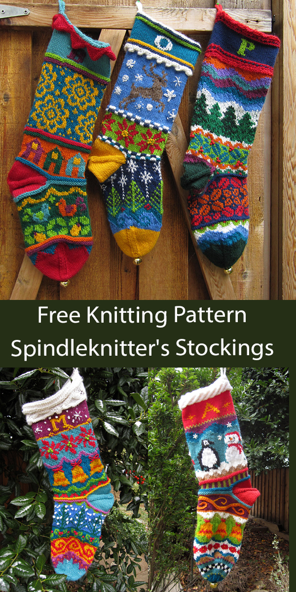 Free Christmas Stocking Knitting Patterns Spindleknitter's Stockings