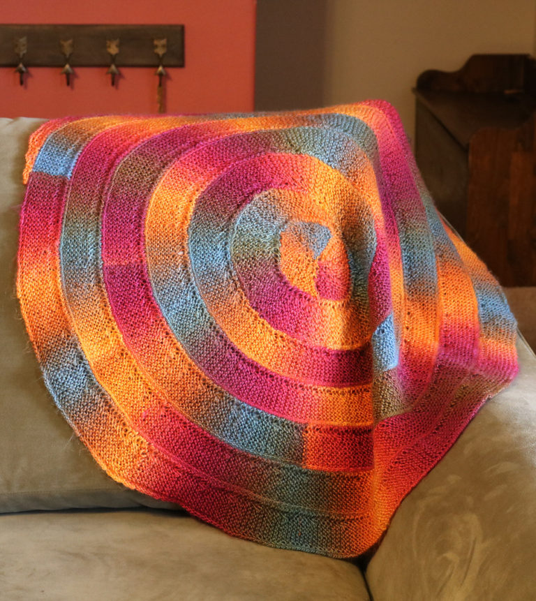 Free Knitting Pattern for Ten Stitch Spiral Blanket