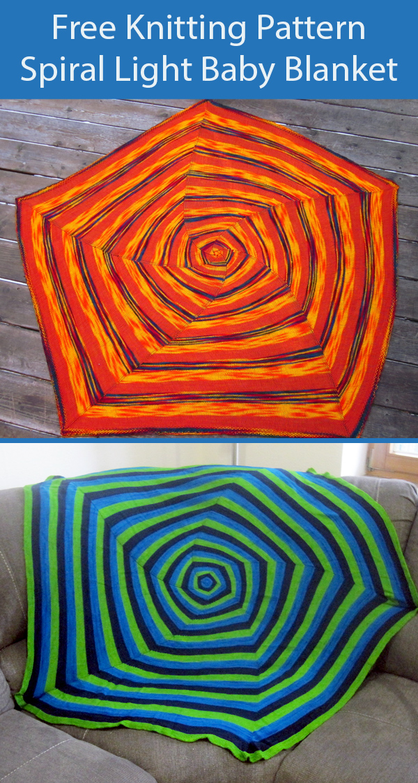 Free Knitting Pattern for Easy Spiral Light Baby Blanket