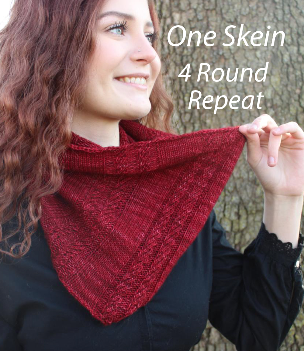 Free Spiral Rib Cowl One Skein Knitting Pattern