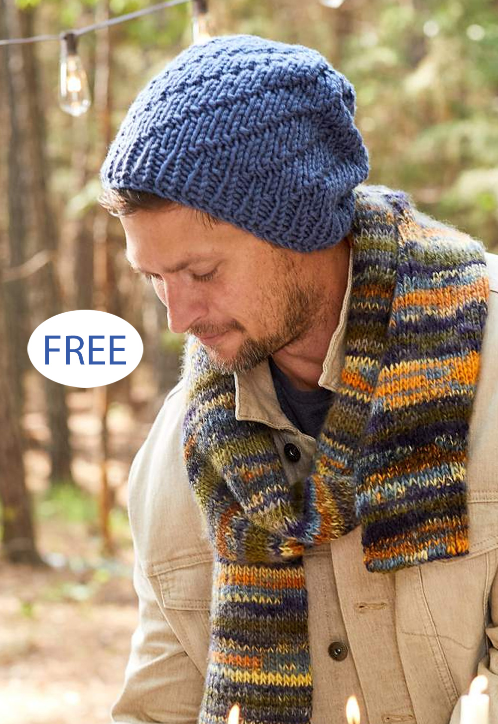 Free Spiral Rib Hat and Rib Scarf Set Knitting Pattern