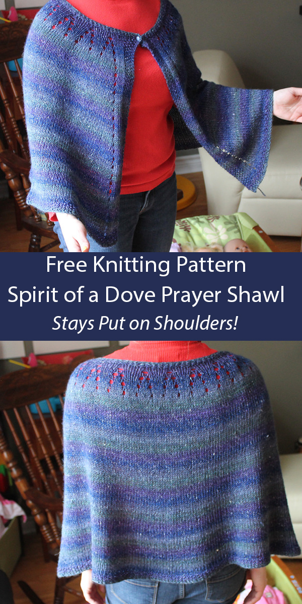 Free Spirit of a Dove Prayer Shawl Knitting Pattern 