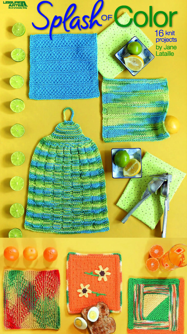 Splash of Color Dishcloth Sets Knitting Patterns