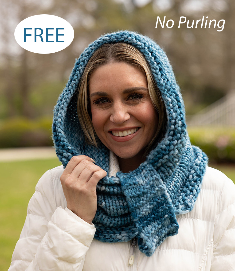 Free Split Neck Cowl Knitting Pattern