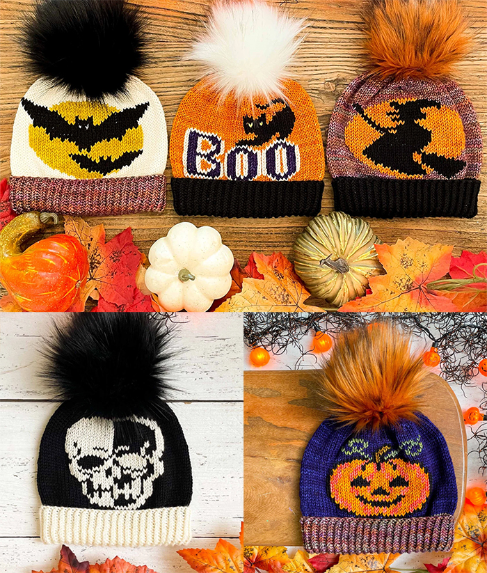 Free Spooktacular Beanie Collection Halloween Knitting Pattern