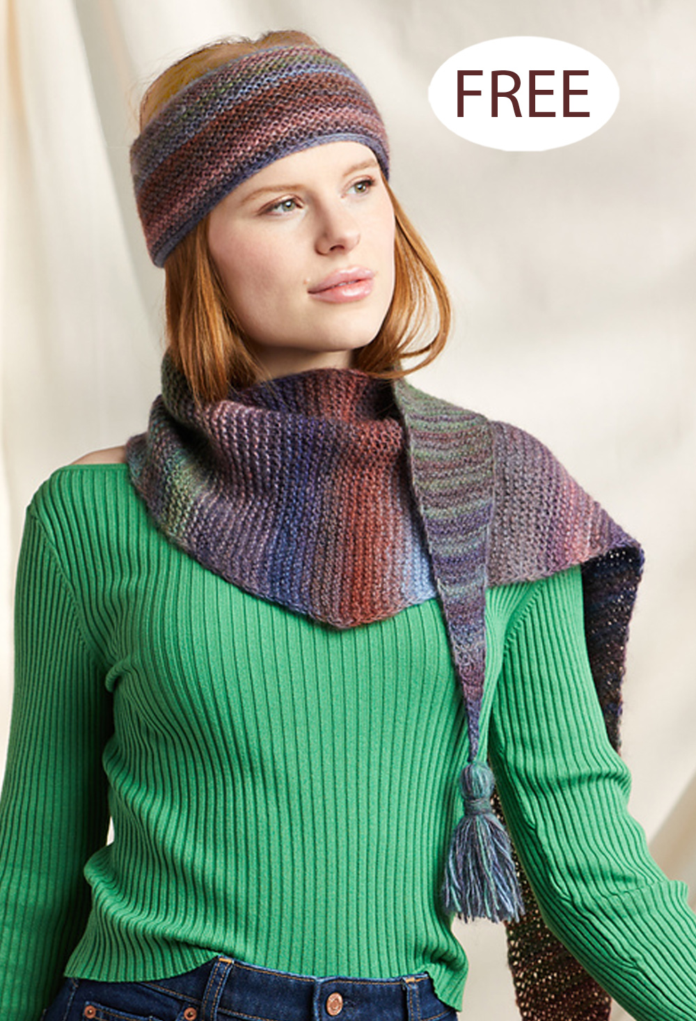 Free Sprezzatura Headband And Shawl Set Knitting Pattern