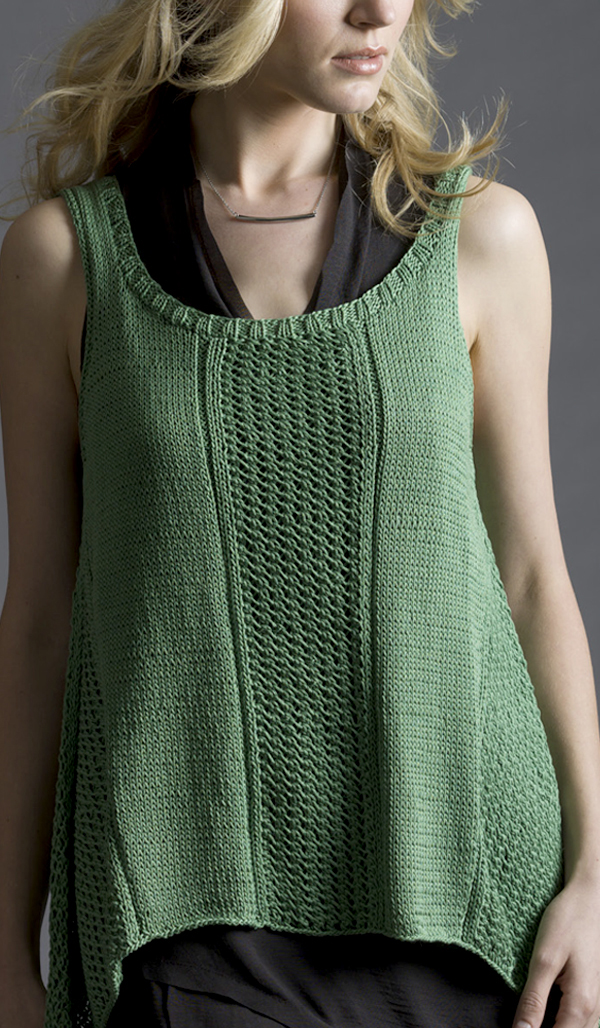 Free Knitting Pattern for Trapeze Tank Top