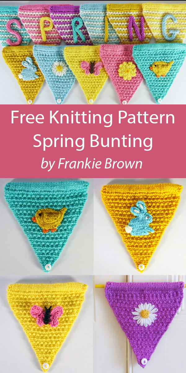 Free Spring Bunting Flags Knitting Pattern