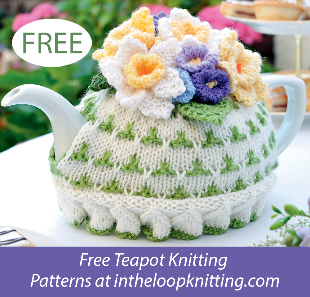 Free Floral Tea Cozy Knitting Pattern