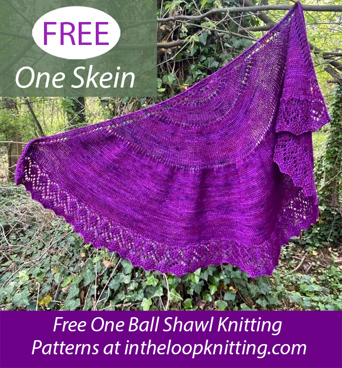 Free Spring Is Here Shawlette One Skein Knitting Pattern