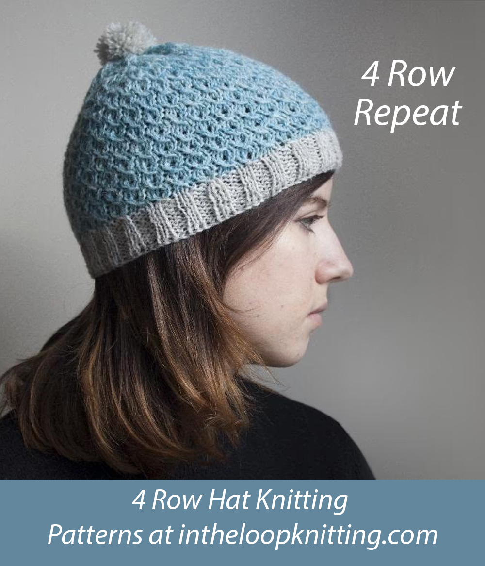 Spring Lace Hat Knitting Pattern 4 Row Repeat