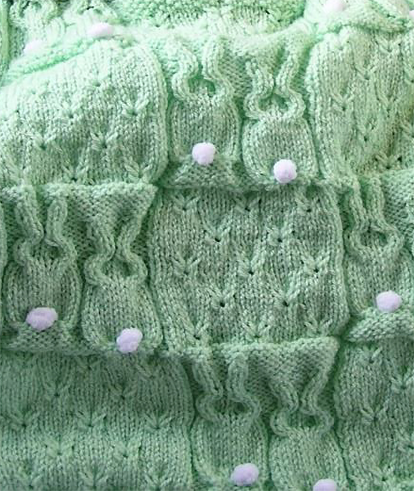 Free Knitting Pattern for Spring Rabbits Baby Blanket