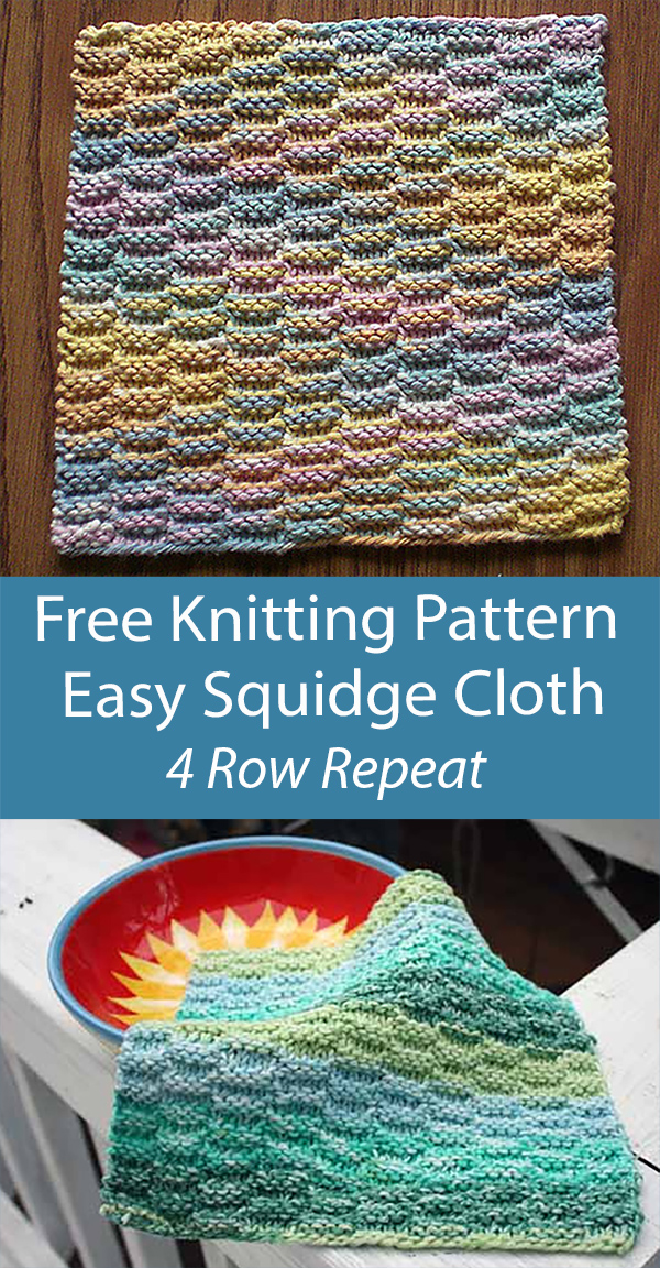 Free Dishcloth Knitting Pattern Easy  Squidge Cloth
